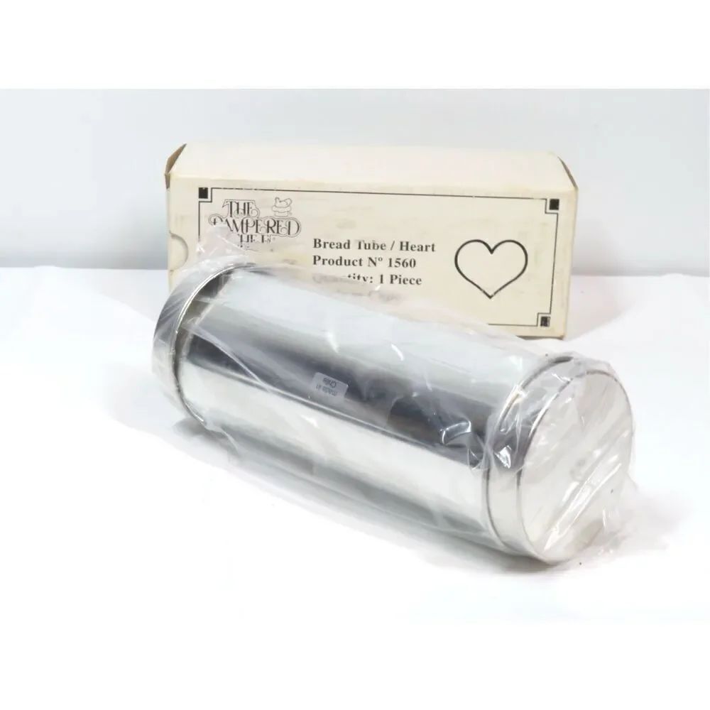 Pampered Chef Bread Tube Heart Shape New in Box Silver